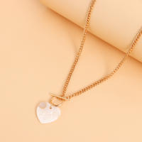 Joyería de moda de doble capa de estrella de mar amor collar de madre para mujer versátil Y2k estilo de collar de perlas - details 4