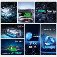 Batería Li-ion 48V 100Ah LiFePO4 5120Wh Batería Solar Caravana Energía de emergencia al aire libre móvil de almacenamiento de energía Fuente de alimentación - details 4