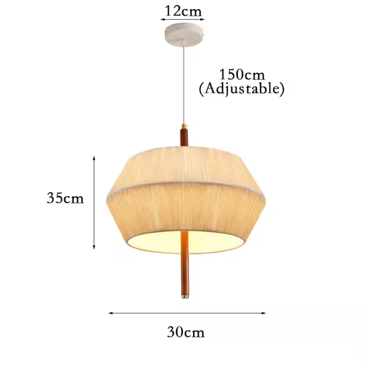 Lámpara colgante de araña de cuerda bohemia costera, candelabro de isla de cocina de granja tejido a mano con cuerda de algodón, lámpara colgante rústica para mostrador de bar de comedor - 1
