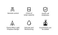 KINSCOTER Difusor de Aroma con Llama Simulada, Humidificador de Aire Ultrasónico con Lámpara LED de Aceite Esencial - details 2