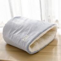 Cesta de cama para gatos de estilo japonés, casa cueva gruesa con dibujos de gatitos, cómoda y cálida perrera de felpa para cachorros y gatos - details 3