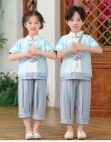 Disfraz Tang, conjunto chino para niños, estilo veraniego, Hanfu mejorado de estilo antiguo para niñas, recitación de Guzheng del Día del Niño - details 10