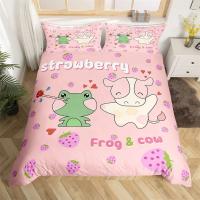 Juego de Ropa de Cama con Elefante y Flores para Bebé Animal de Dibujos Animados Lindo Cubierta de Edredón de Giraffe para Niñas y Niños - details 9