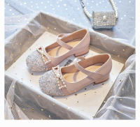 Nuevos zapatos de piel para niña con vestido, zapatillas de cristal para niños con suela blanda - details 17