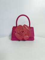 Bolso mujer 2025 nueva celebridad de Internet brillante diamantes de imitación rosa flor cadena pequeña bolsa cuadrada bolsa de mensajero portátil marea - details 14