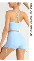 ZHUMU GYM Conjunto de Yoga de Verano de Dos Piezas Chándal de Gimnasio para Mujeres - details 13