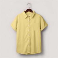 Blusa lisa de manga corta para mujer, camisa informal de un solo pecho, de moda - details 33