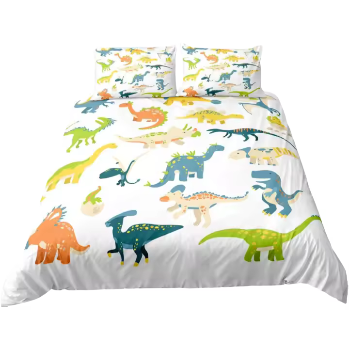 Funda de Edredón de Dinosaurios Diseño de Animales de Dibujos Animados Lindo - 1