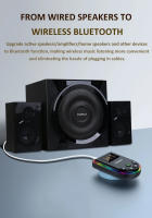Adaptador de Audio Bluetooth con pantalla Digital LED, receptor inalámbrico, transmisor, tarjeta TF, micrófono FM, MP3 para PC, TV, altavoz de coche, auriculares con cable - details 5