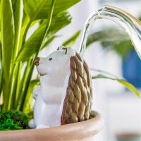 Pinchos de autorriego con forma de erizo, globos de riego de plantas para interior y exterior, terracota, 4 paquetes - details 4