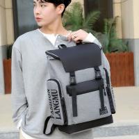 Mochila Simple con letras para hombre, bolso escolar multifuncional de gran capacidad para estudiantes, bolso de hombro, bolso para ordenador portátil, mochila de lona para viaje - details 16