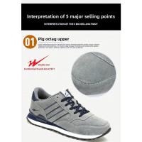 Zapatos Deportivos Versátiles de Doble Estrella Transpirables de Cuero Genuino para Primavera y Otoño Zapatos Planos Cómodos para Correr a la Moda - details 8