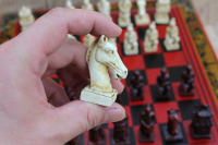 Ajedrez-juego creativo de escritorio tridimensional, Guerrero de terracota, piezas de ajedrez, tablero de ajedrez de madera - details 11