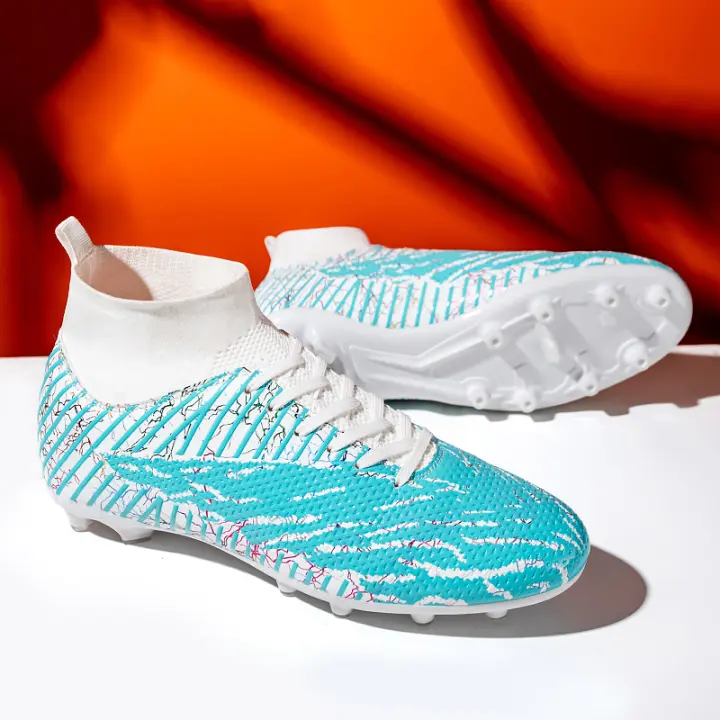 Nuevos zapatos de fútbol para hombres y mujeres, zapatos de entrenamiento de césped TF largos rotos - 1