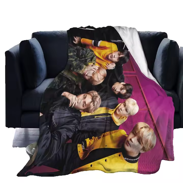 BTS Bangtan Boy S rself-Manta microsuave, manta de felpa para dormitorio, sala de estar, sofá, cama, X353 - 1
