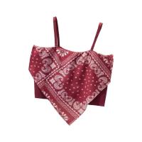 Camiseta sin mangas de verano, camiseta sin mangas ajustada con estampado retro y cuello cuadrado, camiseta para mujer - details 9