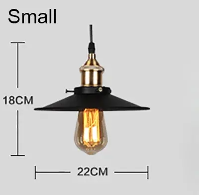 Lámpara Vintage Edison negra, Base de lámpara E27 para comedor, Bar, vocal, cafetería, luces LED colgantes - 1