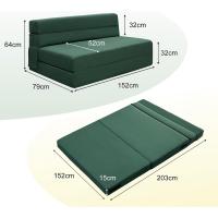 70 x 190 cm Sillón Cama Plegable, Sofá Cama Plegable con Espuma de Memoria y Almohada, Colchón de Suelo para Yoga, Oficina, Salón, Futon Sofá Cama Portada Lavable Unos, Gris Claro - details 44