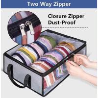 Caja de almacenamiento plegable para gorra de béisbol, bolsa de almacenamiento para gorra de gran capacidad, asas de transporte reutilizables, estuche organizador de armario - details 2
