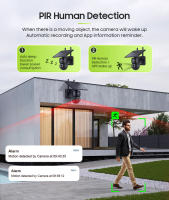 Cámara Solar SHIWOJIA 4MP Seguridad de Vigilancia con Panela Solar Soporte de Cámara de Vídeo para Alexa Google Home Disponible al Aire Libre - details 6