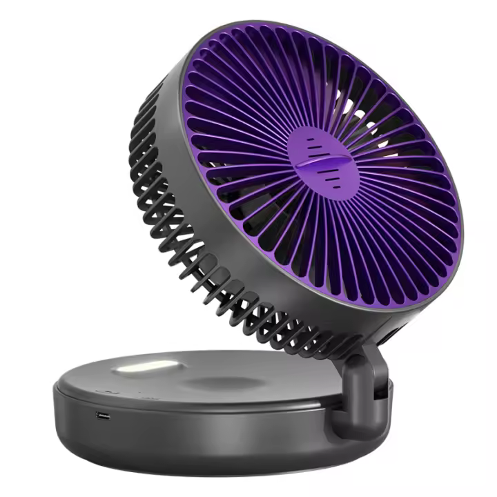 Nuevo ventilador luminoso plegable multifunción de escritorio USB silencioso mini ventilador pequeño cuatro en uno ventilador de circulación de aire - 1
