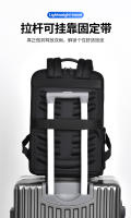 Mochila premium de gran capacidad para hombres, bolsa de ordenador, bolsa de viaje para viajeros de negocios, mochila multifuncional USB - details 12