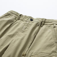 Pantalones Cargo para Hombres CHAIFENKO Color Sólido, Ajuste Suelto, Múltiples Bolsillos, Forza Elástica con Cordón - details 9