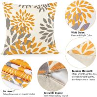 Funda de Cojín Decorativa de 45 x 45 cm con Inscripción Home Sweet Home para Sofá de Lino/Algodón Cuidado de la Funda Lavable en Máquina Estilo Geométrico - details 2