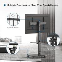 Soporte TV de Ruedas Ajustable a 30-70 Pulgadas 40 kg Altura Ajustable Vidrio Templado de 2 Niveles - details 2