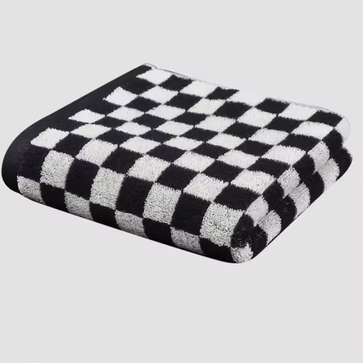 Toalla de Algodón Suave y Absorbente Diseño a Cuadros Multicolor Ideal para Cocina, Baño, Hotel - 1