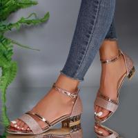 Sandalias de tacón bajo de verano para mujer, zapatos de moda. - details 4