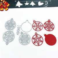 Troqueles de corte de Metal de bola de nieve de campana de Navidad, 4 piezas, álbum de recortes DIY, tarjetas de papel en relieve, plantilla de troquelado, troqueles de Navidad - details 3