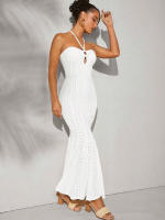 Elegante Vestido Halter para Mujer 2025 Vestido Largo de Fiesta Sirena Corte Premium Ajustado - details 4
