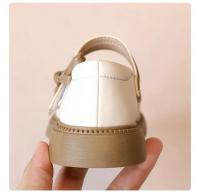 Zapatos de cuero para niñas, calzado sencillo con lazo lateral, borde con volantes, informal, sencillo, de retazos de princesa - details 12