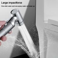 PULVERIZADOR DE bidé cromado, rociador de inodoro portátil ABS, ducha Shattaff, Baño - details 7