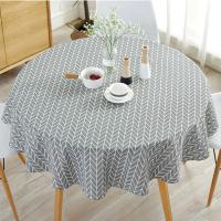 Manteles redondos nórdicos lavables, almohadilla de algodón y lino para mesa de comedor, 100/120/150CM, adecuado para banquete, boda, navidad - details 6