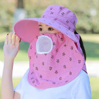 Gorra de Sol de Verano con Borla Grande Protección UV Gorra de Malla Facial Extraíble - details 2