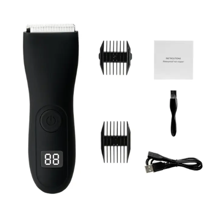 Recortadora de pelo de Ingle Eléctrica para hambres, afeitadora de ASEO Corporal para helbres, resistant al agua, cortapelos Húmedo/Seco, dear masculina, Beard - 1