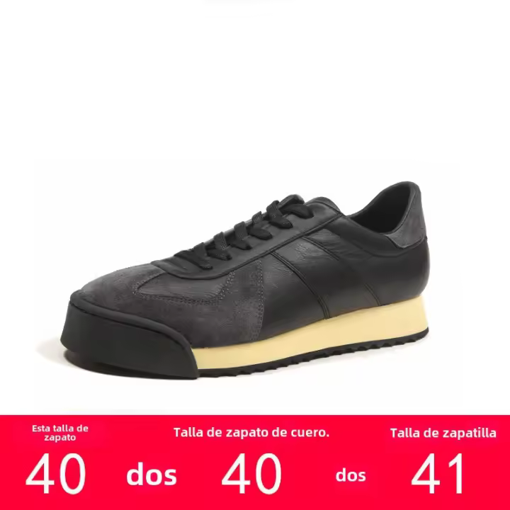 Zapatos deportivos nuevos de alta gama, zapatos de moda con aumento de piel de vaca para hombres - 1