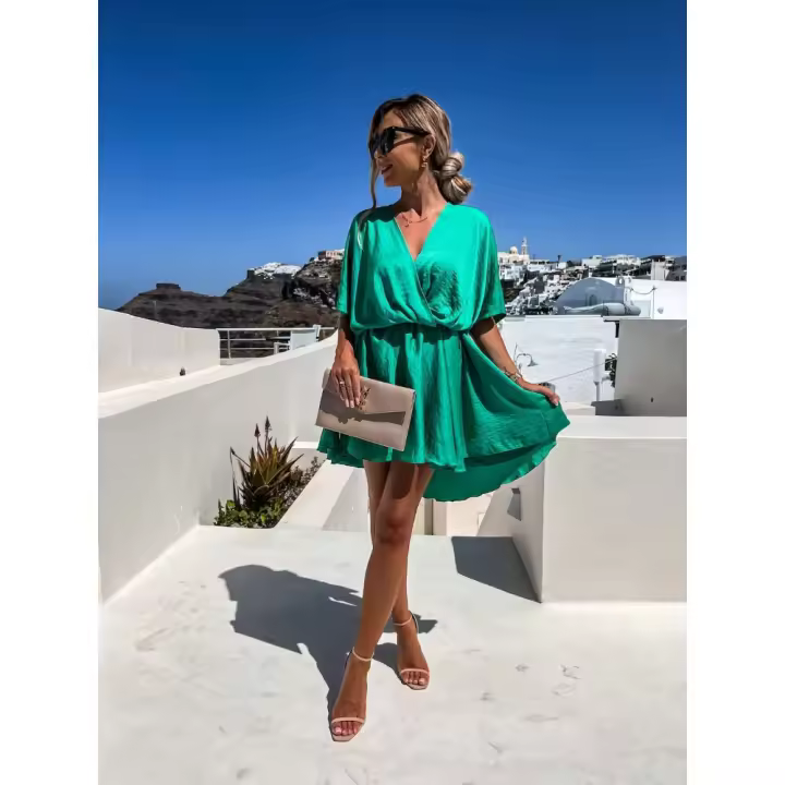 Vestido de Satén Suave para Mujer Verano 2025 Vestido Largo de Playa con Diseño Elegante y Cómodo - 1