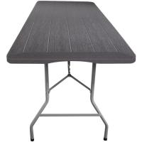 Mesa Plegable Rectangular 180x70x74cm Catering |   Mesa de resina con patas de acero plegables para eventos y terrazas |   Unidad (Blanca) - details 23