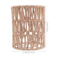 Paquete de 2 pantallas de lámpara de ratán, repuesto de pantallas de lámpara tejidas a mano de 5,9 x 5 pulgadas para lámparas de pie, luz colgante - details 7