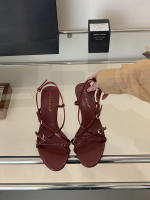 Sandalias Platas para Mujer Diseño de Cabeza Redonda de Correa Fina Tacón Medio Versátil - details 7
