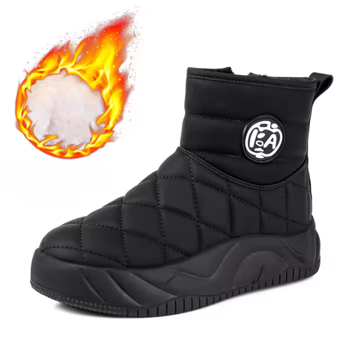 Invierno nueva moda terciopelo engrosado cálido desgaste exterior pan botas cortas - 1