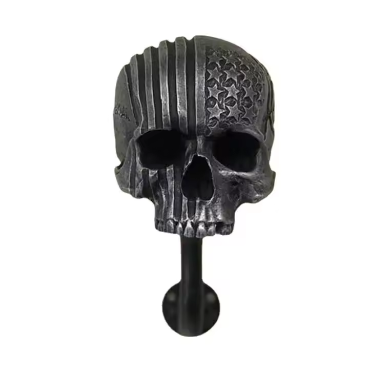 Decoración de pared de cabeza de fantasma independiente, adorno artesanal de resina extraíble, Calavera, hueso, atmósfera de Halloween - 1