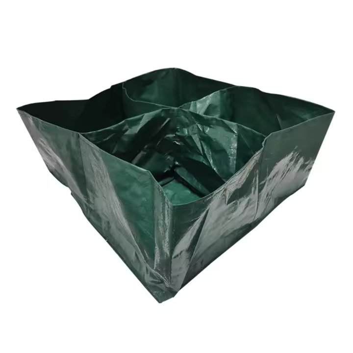 Maceta de cama elevada para cultivo de jardín, rejillas de tela para verduras y flores, cuatro macetas, camas para plantar verduras, caja cuadrada - 1