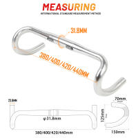 Manillar de Aluminio UNO UltraLight Racing Barra Bent 25.4/31.8MM Aleación 6061 Deportes y Salud - details 1