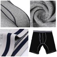 Calzoncillos Bóxer Largos para hombre, ropa Deportiva de algodón, paquete de 4 o 3 - details 8