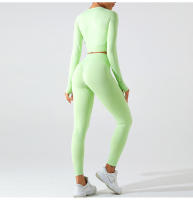 Nueva camiseta deportiva sin costuras de manga larga para mujer, Top de Yoga de secado rápido, ropa ajustada para correr y Fitness - details 22