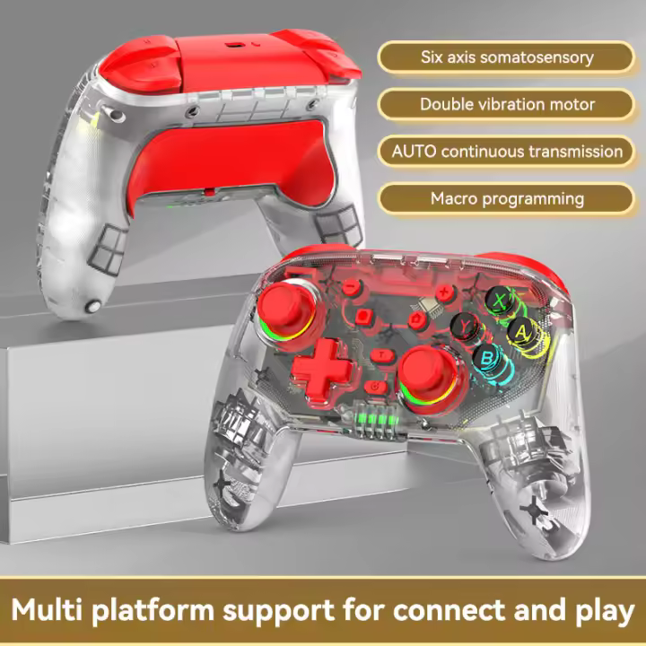 BLUEKAKA Gamepad Inalámbrico Bluetooth Controlador para Nintendo Switch Función de Despierta - 1